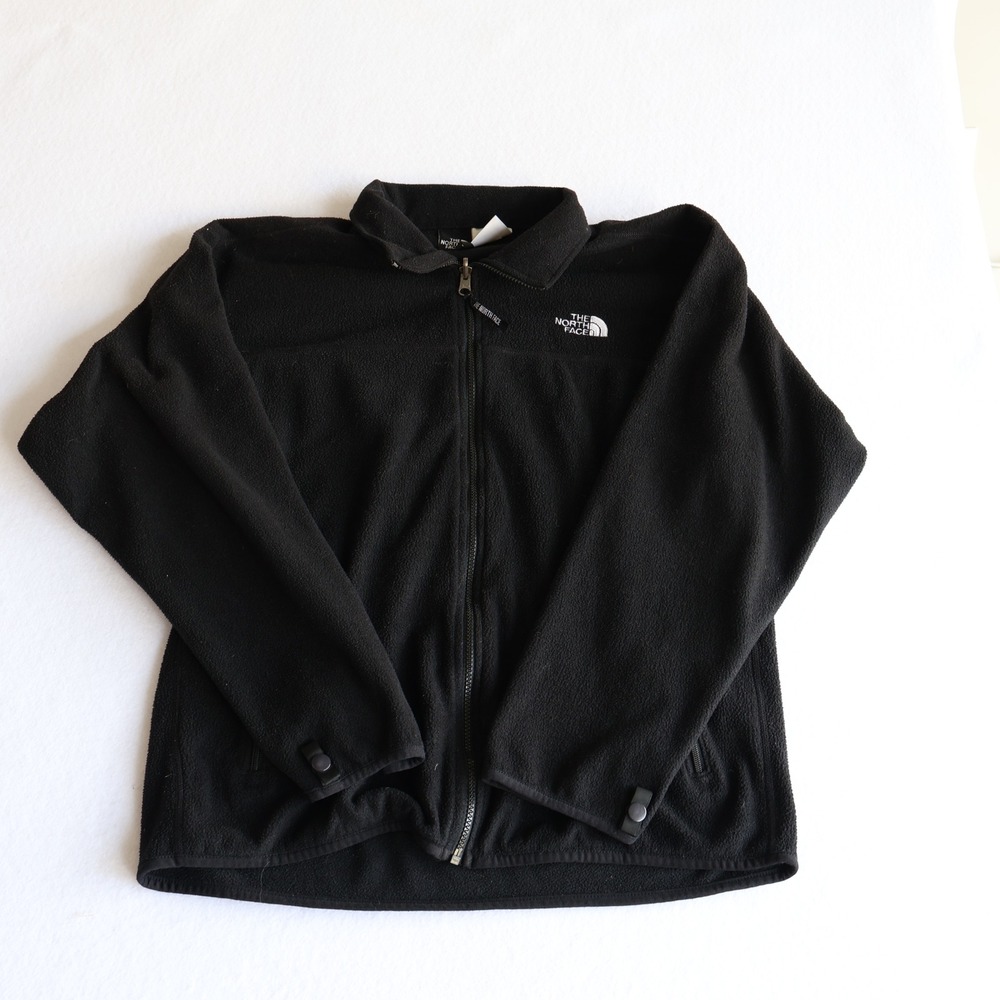 The North Face Mens Black Fleece Full-Zip Jacket Size Large Pockets